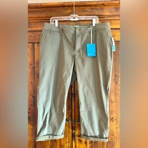 Market & Spruce khaki capris 18W NWT